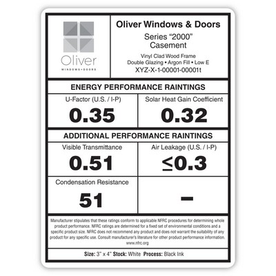 FasTurn® Rectangle Label (2-7/8" x 4")